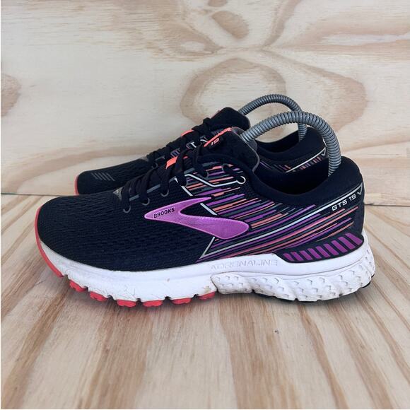Brooks - Adrenaline GTS 19 - Running Shoes - Black - Women's - 8(B) -1202841B080 - Picture 3 of 9